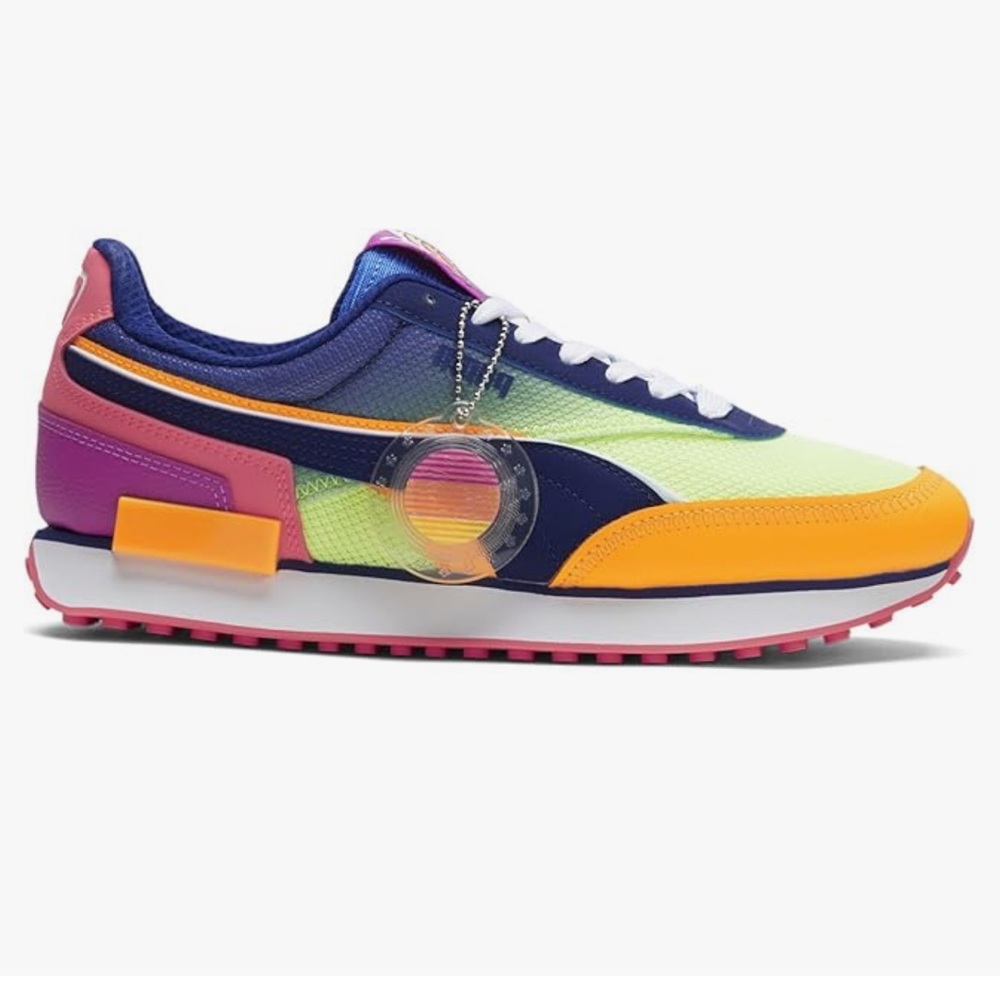 PUMA Future Rider Sunset Lace Up Casual Shoes - Yellow 7 - Picture 3 of 7
